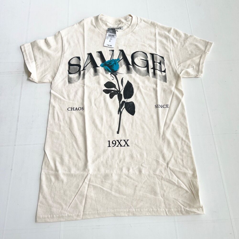 New SAMEGANG RUE 21 Savage Teal Rose Chaos Short Sleeve Tee T-Shirt Unisex